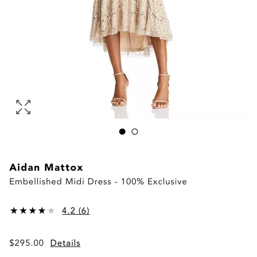 Gold Aidan mattox midi